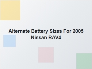 Alternate Battery Options for the Nissan Rav4